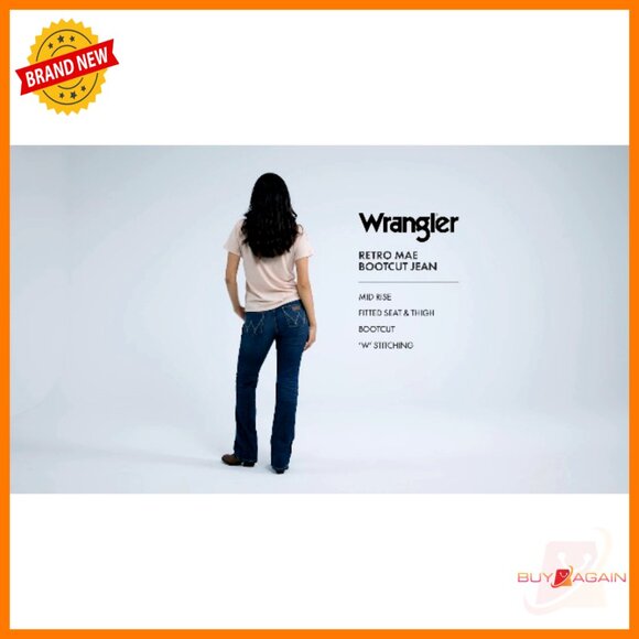 Mid Rise Boot Cut Riding Jeans, Cotton Stretch, Vented Hem - Picture 7 of 7